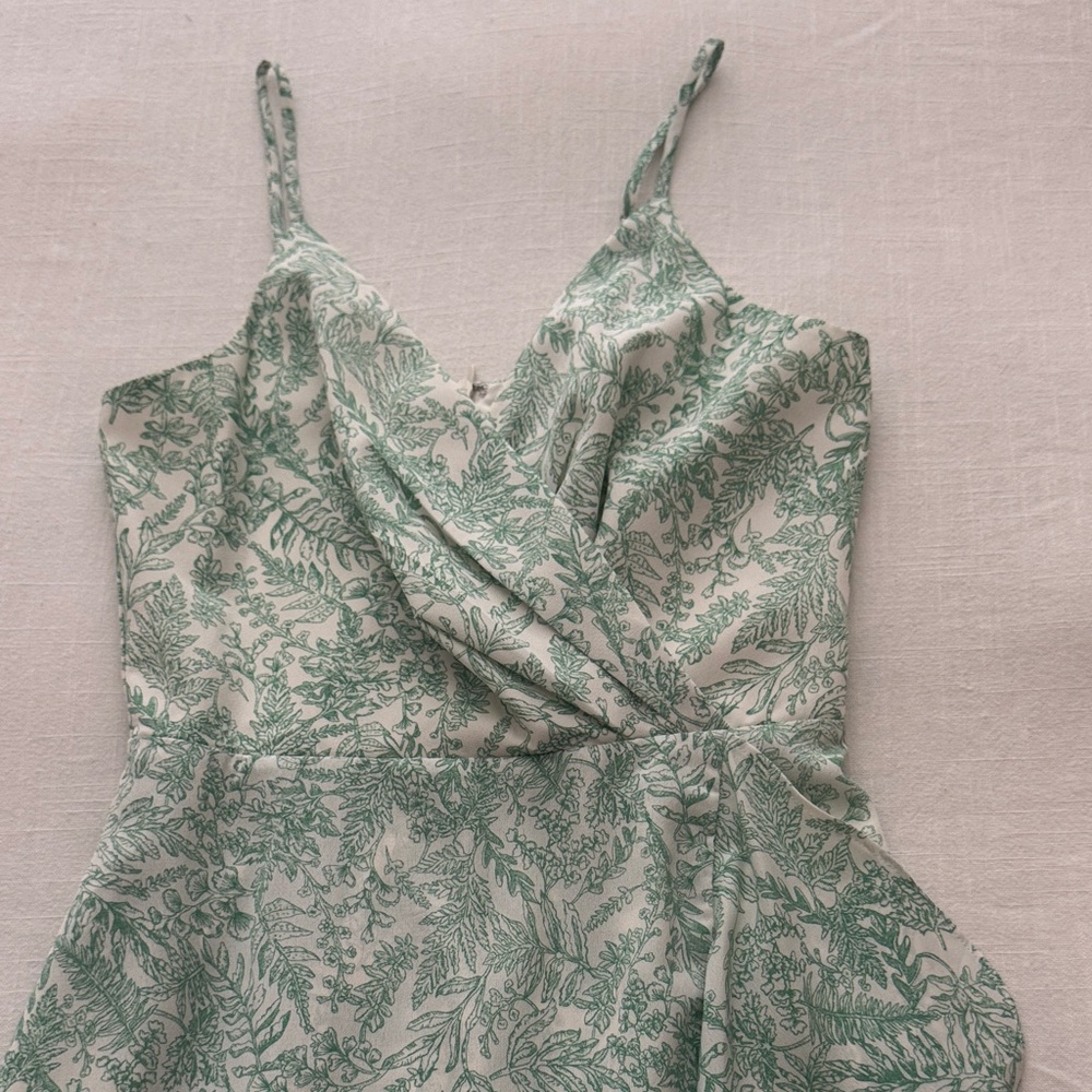 Nordstrom Green Floral Dress